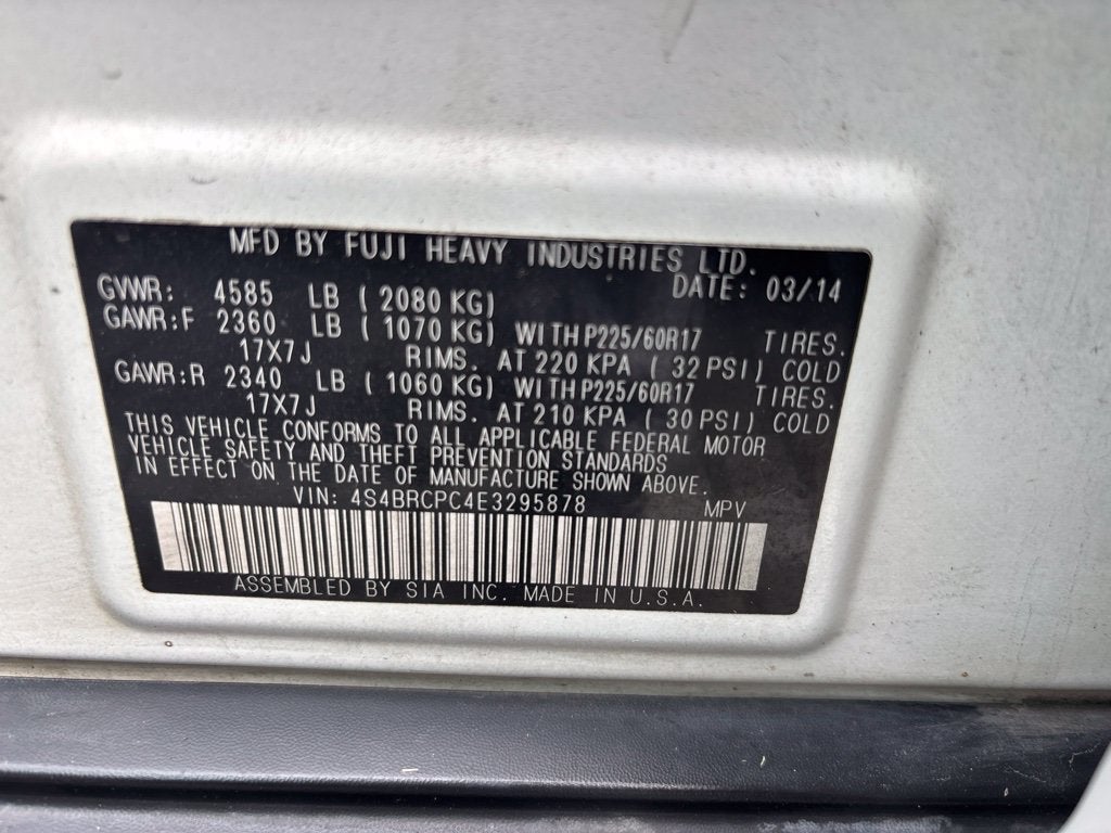 2014 Subaru Outback 2.5i Limited