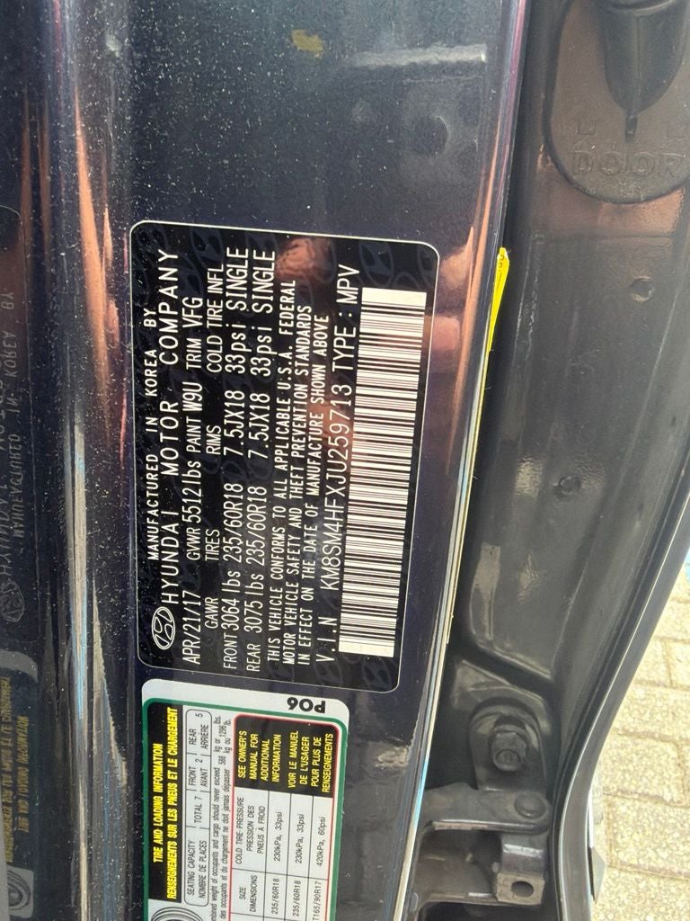 2018 Hyundai Santa Fe SE