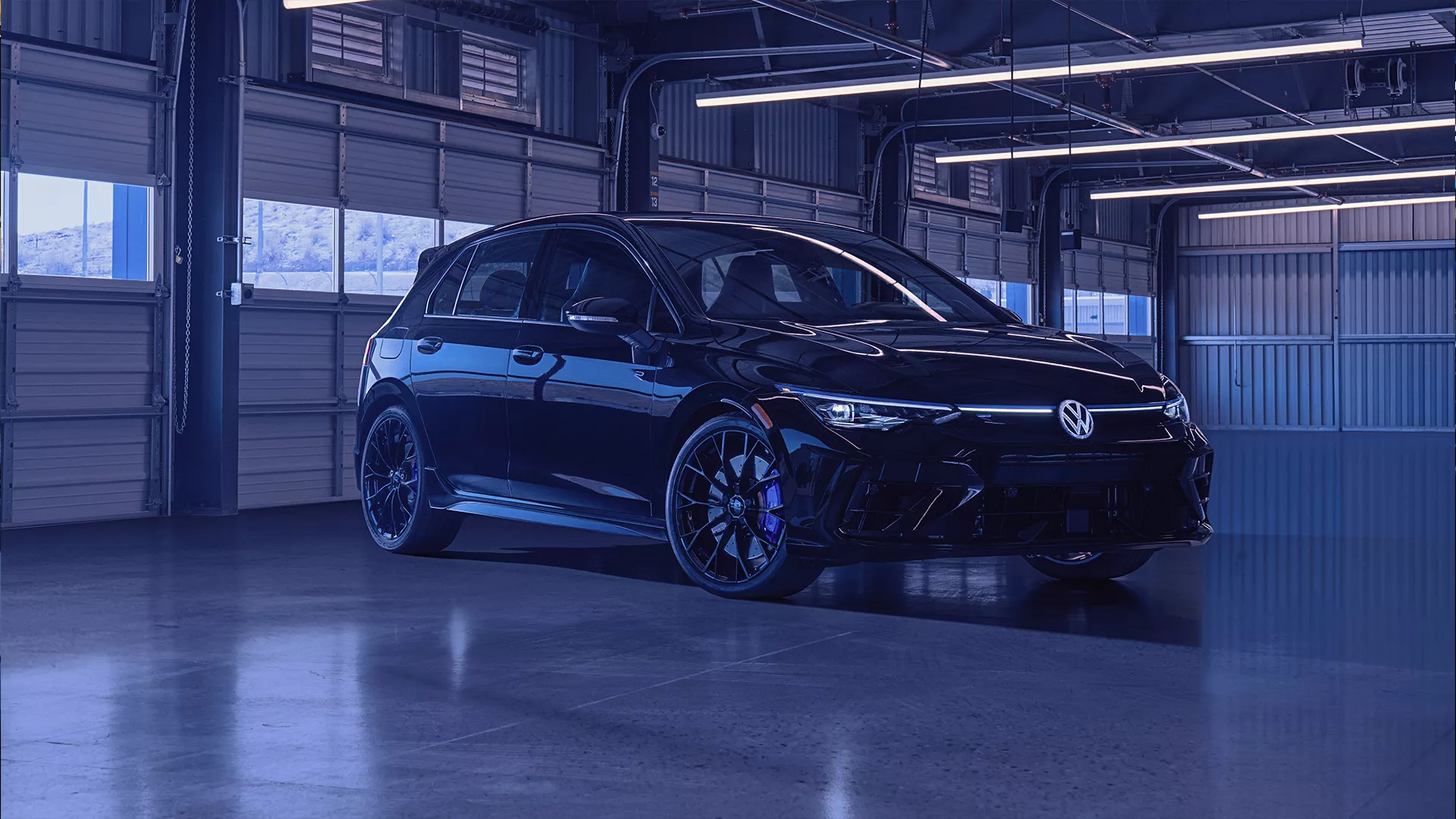 2026 Volkswagen Golf R parked in a garage