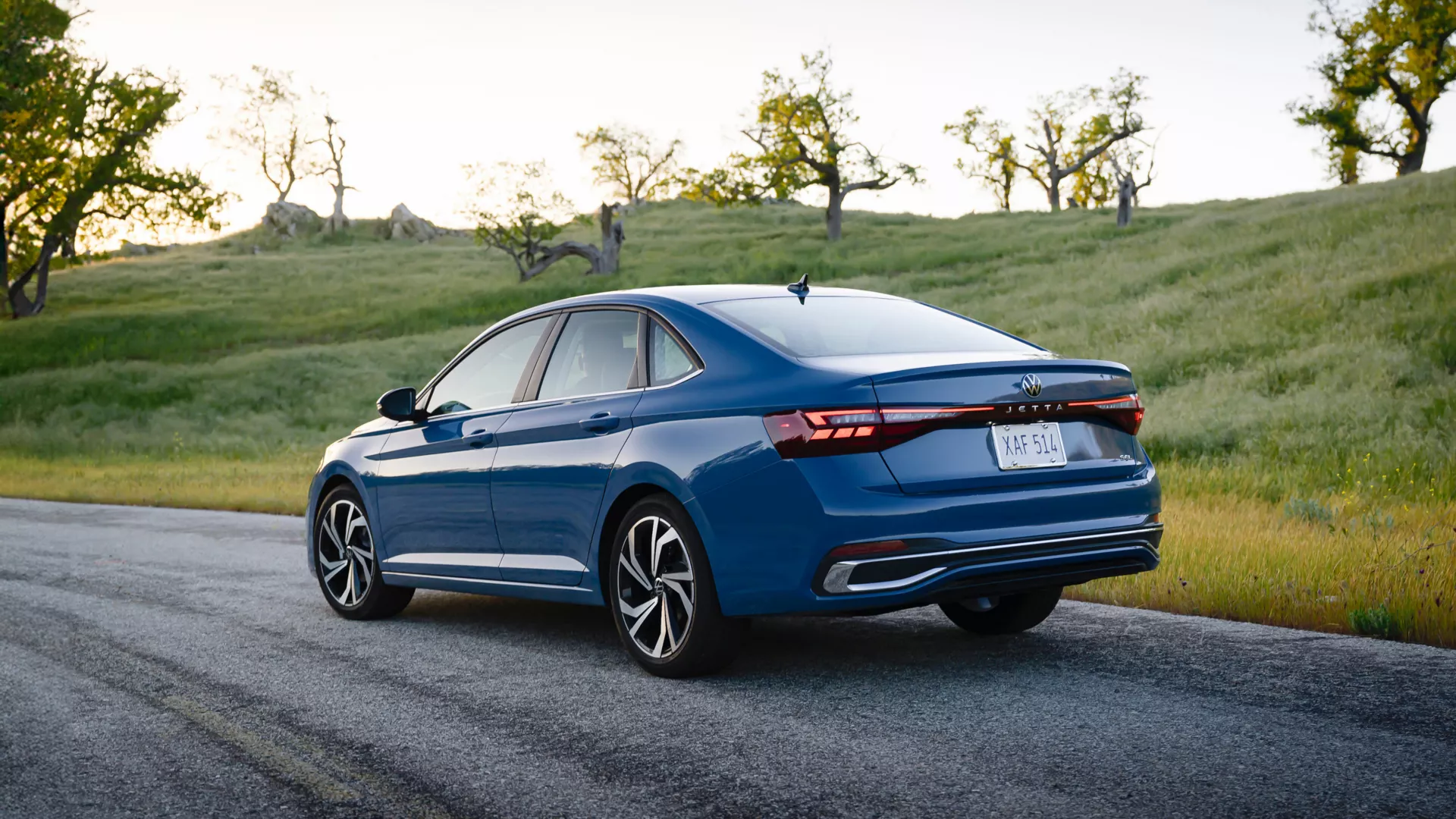 2026 Volkswagen Jetta rear three-quarter exterior view